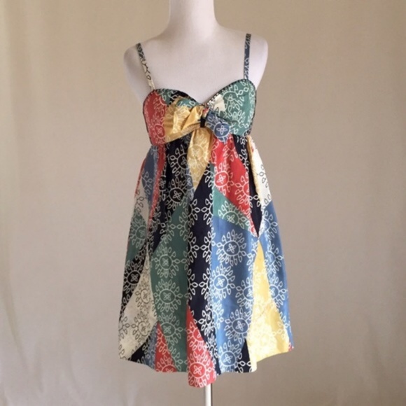 BCBGMaxAzria Dresses & Skirts - BCBGMAXAZRIA 100% Silk Multi Color Dress Small